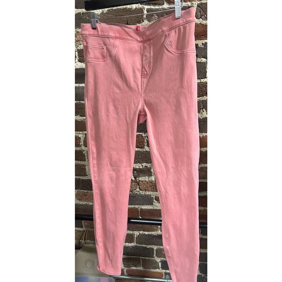 Spanx Women’s Jean Leggings Red Salmon Size XL Extra Large Skinny Stretch Pants - Picture 2 of 7